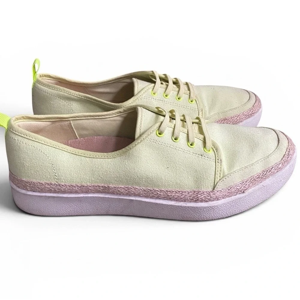 Vionic Jovie Casual Shoe US 8 Yellow Citrine  Lace Up Low Top Comfort
